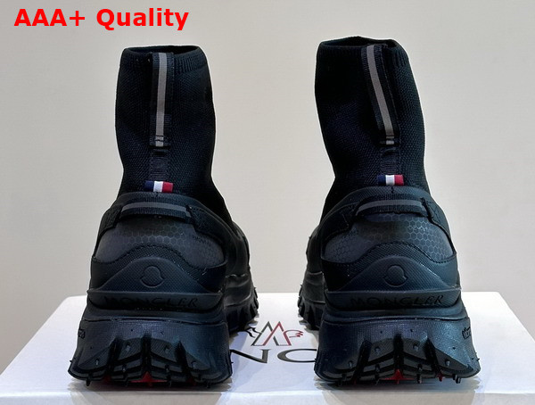 Moncler Trailgrip Knit High Top Sneakers in Black Replica