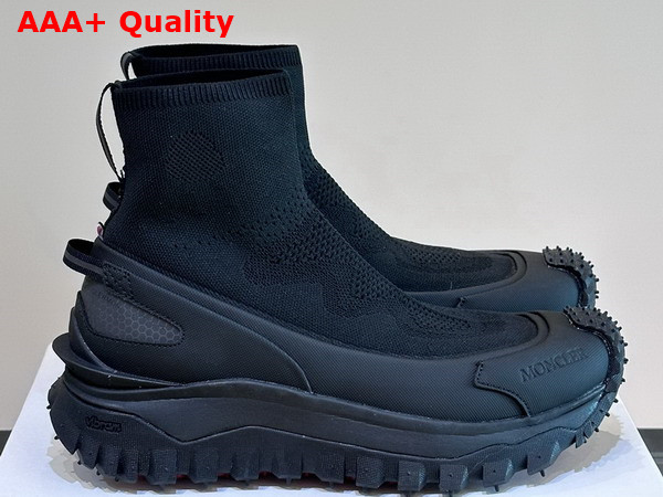 Moncler Trailgrip Knit High Top Sneakers in Black Replica