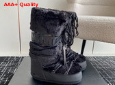 Moon Boot Icon Black Faux Fur Boots 15534217 Replica