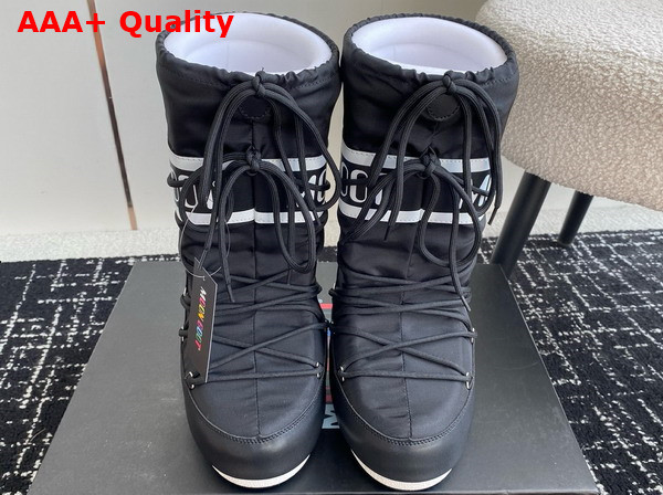 Moon Boot Icon Black Nylon Boots 21451668 Replica