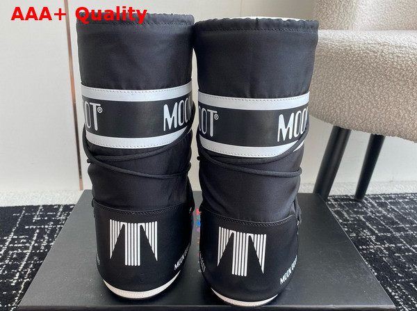 Moon Boot Icon Black Nylon Boots 21451668 Replica