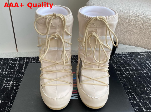 Moon Boot Icon Cream Nylon Boots 17004942 Replica