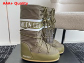 Moon Boot Icon Khaki Nylon Boots 17005266 Replica