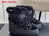 Moon Boot Icon Low Black Faux Fur Boots 18516697 Replica