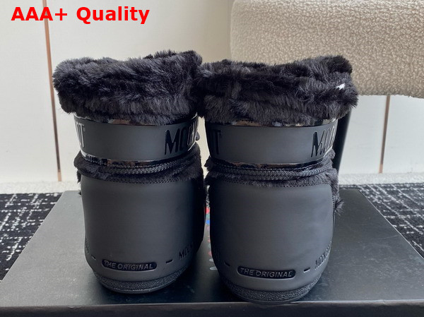 Moon Boot Icon Low Black Faux Fur Boots 18516697 Replica