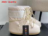 Moon Boot Icon Low Cream Nylon Boots 17757385 Replica