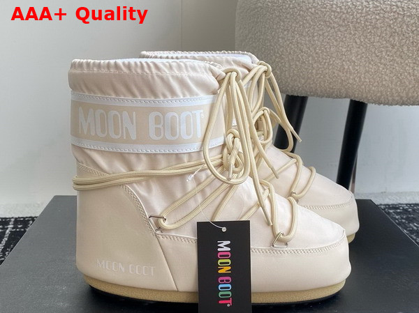 Moon Boot Icon Low Cream Nylon Boots 17757385 Replica