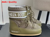 Moon Boot Icon Low Khaki Nylon Boots 17005263 Replica