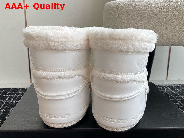 Moon Boot Icon Low White Faux Fur Boots 18517577 Replica