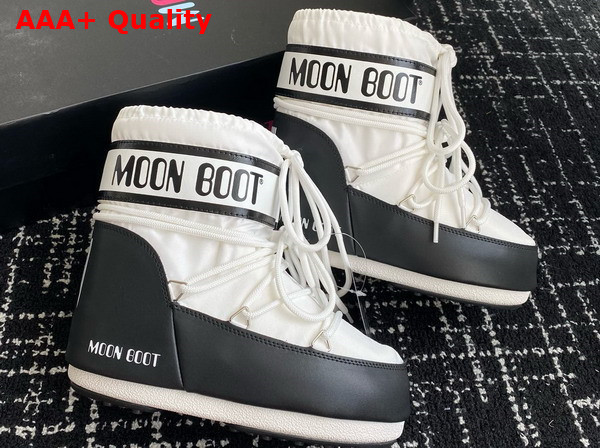 Moon Boot Icon Low White Nylon Boots 17005261 Replica