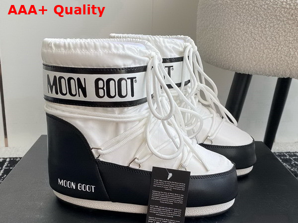 Moon Boot Icon Low White Nylon Boots 17005261 Replica