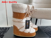 Moon Boot Lab69 Icon Cream Shearling Boots 16110513 Replica