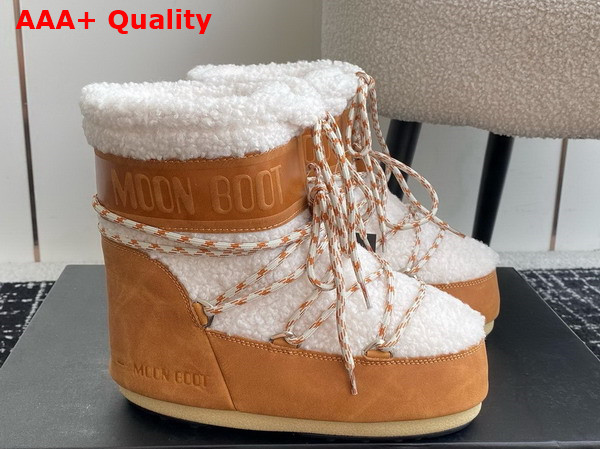 Moon Boot Lab69 Icon Low Brown Shearling Boots 23539100 Replica