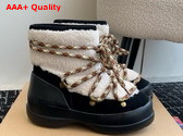 Moon Boot Luna Black Shearling Boots Replica