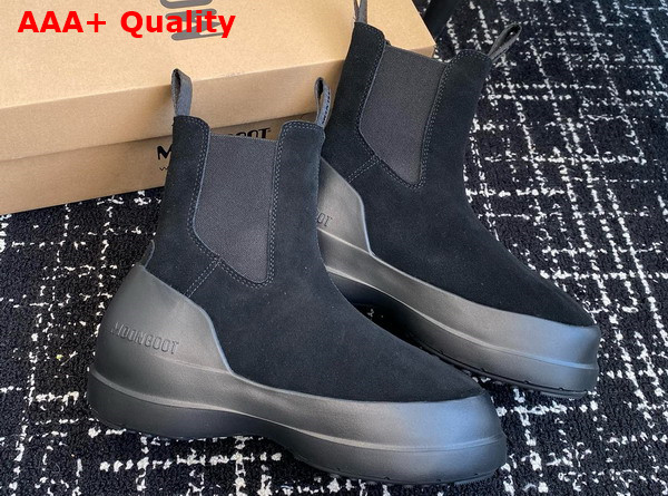 Moon Boot Luna Black Suede Chelsea Boots 23539131 Replica