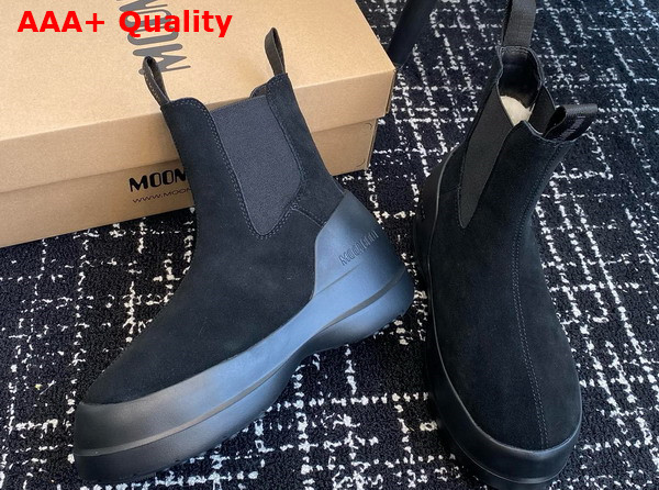 Moon Boot Luna Black Suede Chelsea Boots 23539131 Replica