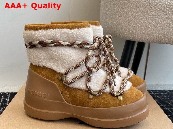 Moon Boot Luna Brown Shearling Boots 23538478 Replica