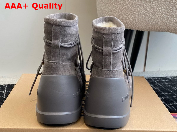 Moon Boot Luna Grey Suede Boots Replica