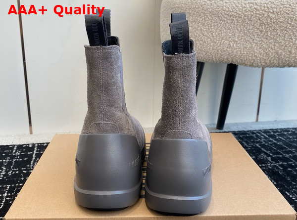 Moon Boot Luna Grey Suede Chelsea Boots 23539128 Replica