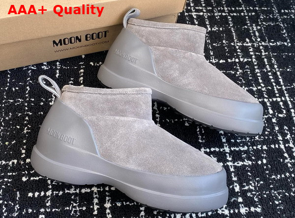 Moon Boot Luna Low Grey Suede Boots 23539126 Replica