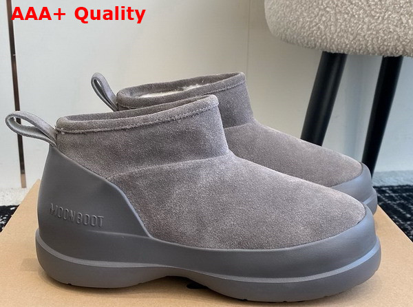 Moon Boot Luna Low Grey Suede Boots 23539126 Replica