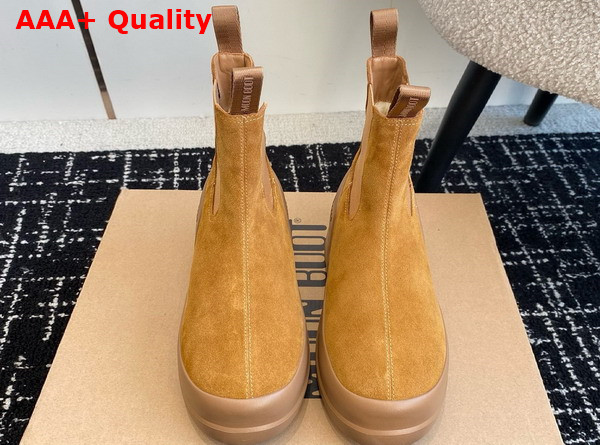 Moon Boot Luna Sand Suede Chelsea Boots 23539129 Replica