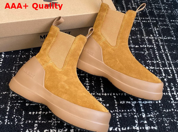 Moon Boot Luna Sand Suede Chelsea Boots 23539129 Replica