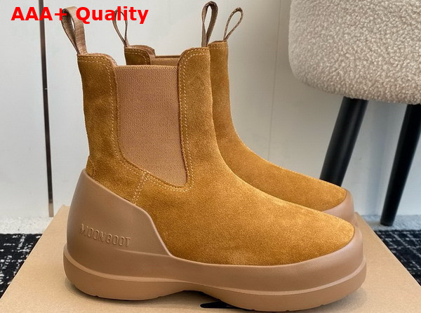 Moon Boot Luna Sand Suede Chelsea Boots 23539129 Replica