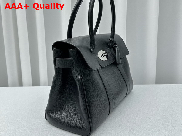 Mulberry Bayswater in Black Small Classic Grain Leather with Silver Lock Replica