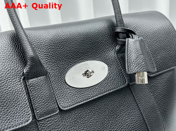 Mulberry Bayswater in Black Small Classic Grain Leather with Silver Lock Replica