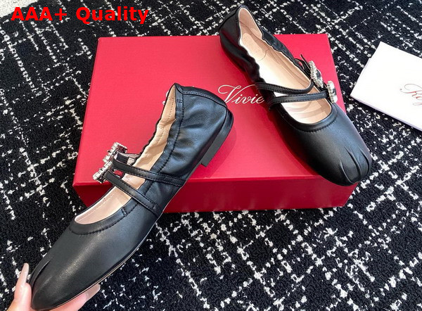 Roger Vivier Mary Janes in Nappa Leather Black Replica