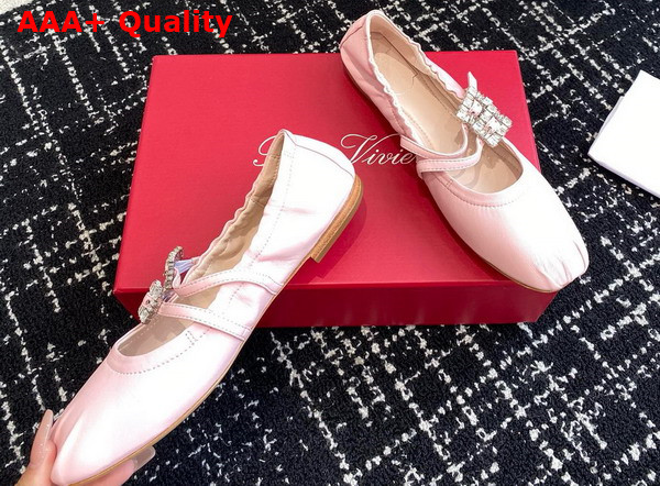 Roger Vivier Mary Janes in Nappa Leather Pink Replica