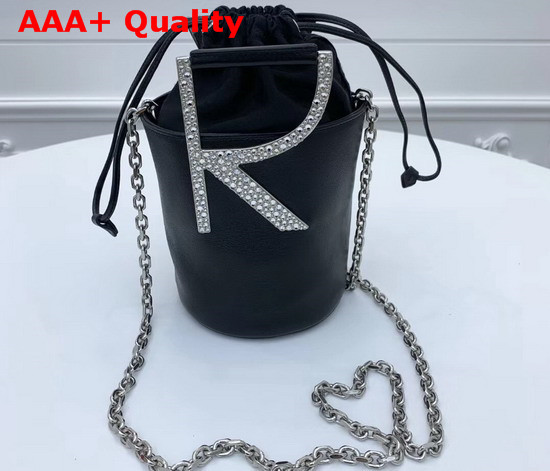 Roger Vivier RV Mini Bag in Black Calf Leather Replica