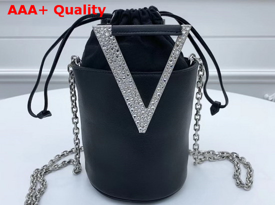 Roger Vivier RV Mini Bag in Black Calf Leather Replica