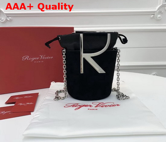 Roger Vivier RV Mini Bag in Black Suede Replica