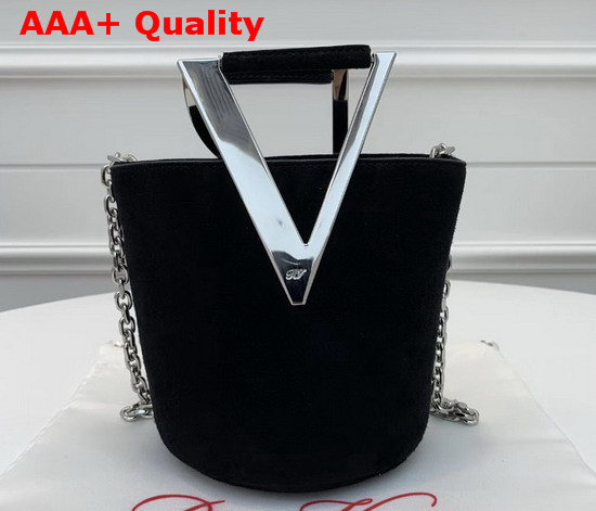 Roger Vivier RV Mini Bag in Black Suede Replica