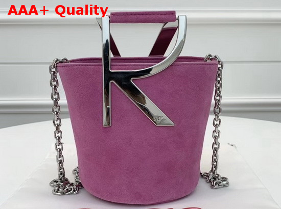 Roger Vivier RV Mini Bag in Pink Suede Replica