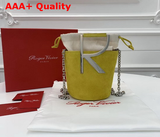 Roger Vivier RV Mini Bag in Yellow Suede Replica