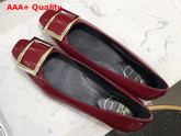 Roger Vivier Trompette Ballerinas in Oxblood Patent Leather Replica