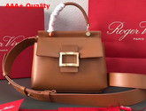 Roger Vivier Viv Cabas Mini in Light Brown Leather Replica