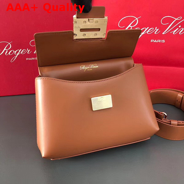 Roger Vivier Viv Cabas Mini in Light Brown Leather Replica