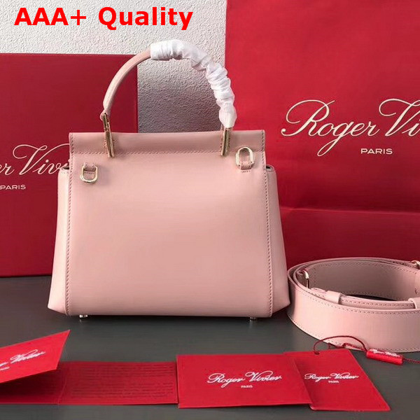 Roger Vivier Viv Cabas Mini in Pink Leather Replica