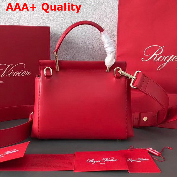 Roger Vivier Viv Cabas Mini in Red Leather Replica