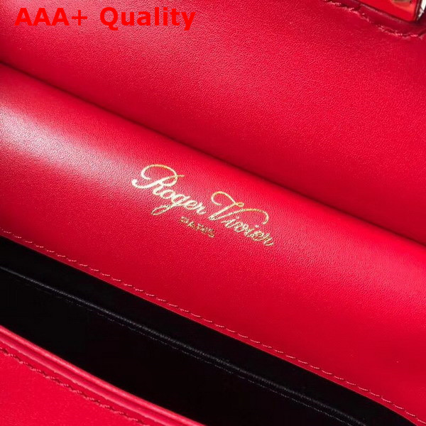 Roger Vivier Viv Cabas Mini in Red Leather Replica