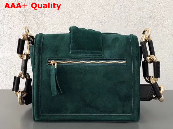 Roger Vivier Viv Mini Bow Suede Shoulder Bag in Green Suede Replica