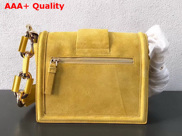 Roger Vivier Viv Mini Bow Suede Shoulder Bag in Yellow Suede Replica