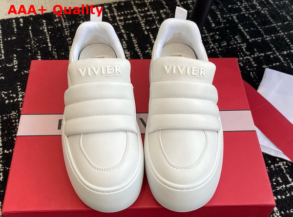 Roger Vivier Viv Up Sneakers in White Leather Replica