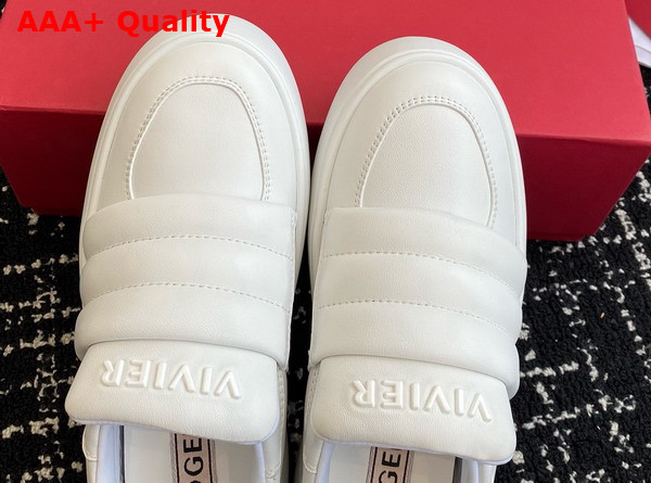 Roger Vivier Viv Up Sneakers in White Leather Replica