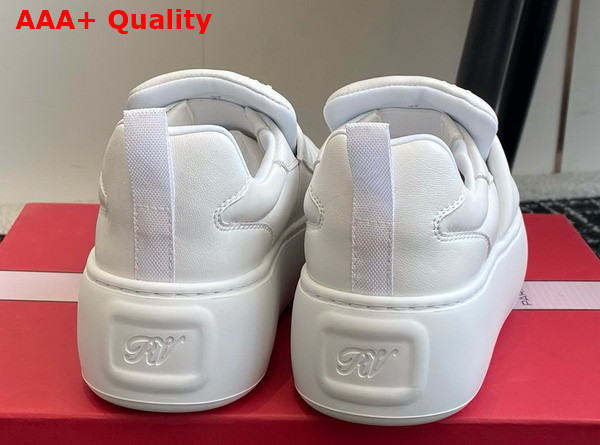 Roger Vivier Viv Up Sneakers in White Leather Replica