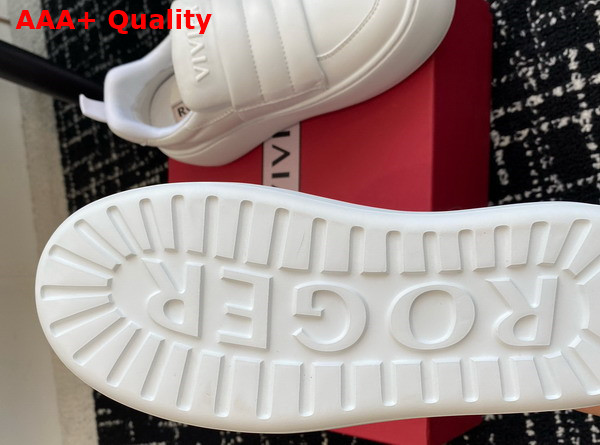 Roger Vivier Viv Up Sneakers in White Leather Replica